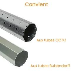 Zurfluh-Feller Volet Roulant<4 Attaches de Tablier, Octoclick, Ep. 8 à  15 mm, Tube OCTO, Verrou pour Volet Roulant