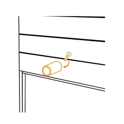 Zurfluh-Feller Volet Battant<10 Butées d'Arrêt, Blanc, Longueur 40 mm, pour Volet Roulant Manuel ou Motorié