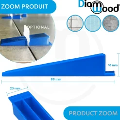 Diamwood Expert En Equipement Outils Du Carreleur<250 Cales Autonivelantes pour Croisillons l. 23 x L. 88 mm - Diamwood