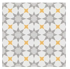 Pegane Mosaïque Pour Douche<4 Carreaux de ciment véritable 0,16m2 / Carreaux de ciment artisanaux pour sol et mur Multicolore - l.20 x L.20 cm