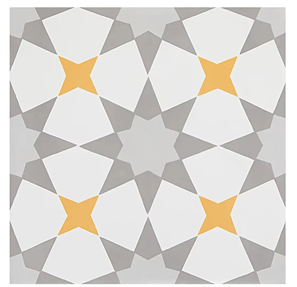 Pegane Mosaïque Pour Douche<4 Carreaux de ciment véritable 0,16m2 / Carreaux de ciment artisanaux pour sol et mur Multicolore - l.20 x L.20 cm