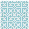 Pegane Mosaïque Pour Wc|Mosaïque<4 Carreaux de ciment véritable 0,16m2 / Carreaux de ciment artisanaux coloris bleu pour sol et mur - l.20 x L.20 cm
