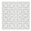 Pegane 4 Carreaux de ciment véritable 0,16m2 / Carreaux de ciment artisanaux pour sol et mur coloris gris et blanc - l.20 x L.20cm- Mosaïque Pour Pièce À Vivre|Mosaïque Pour Wc