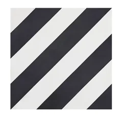 Pegane Mosaïque Pour Douche|Mosaïque Pour Pièce À Vivre<4 Carreaux de ciment véritable 0,16m2 / Carreaux de ciment artisanaux coloris noir/blanc pour sol et mur - l.20 x L.20 cm