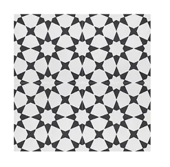Pegane Mosaïque Pour Pièce À Vivre<4 Carreaux de ciment véritable 0,16m2 / Carreaux de ciment artisanaux pour sol et mur coloris noir / blanc - l.20 x L.20 cm