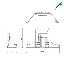 GoodHome Plinthe Pour Parquet Et Stratifié<30 clips d'installation métal pour plinthe