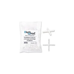 Diamwood Expert En Equipement 500 Croisillons 2 mm en Croix pour Carrelage et Faïence - Diamwood- Outils Du Carreleur