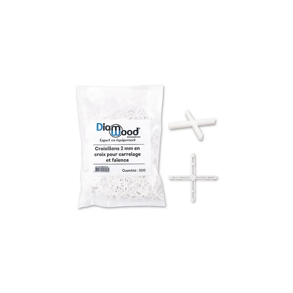 Diamwood Expert En Equipement 500 Croisillons 2 mm en Croix pour Carrelage et Faïence - Diamwood- Outils Du Carreleur