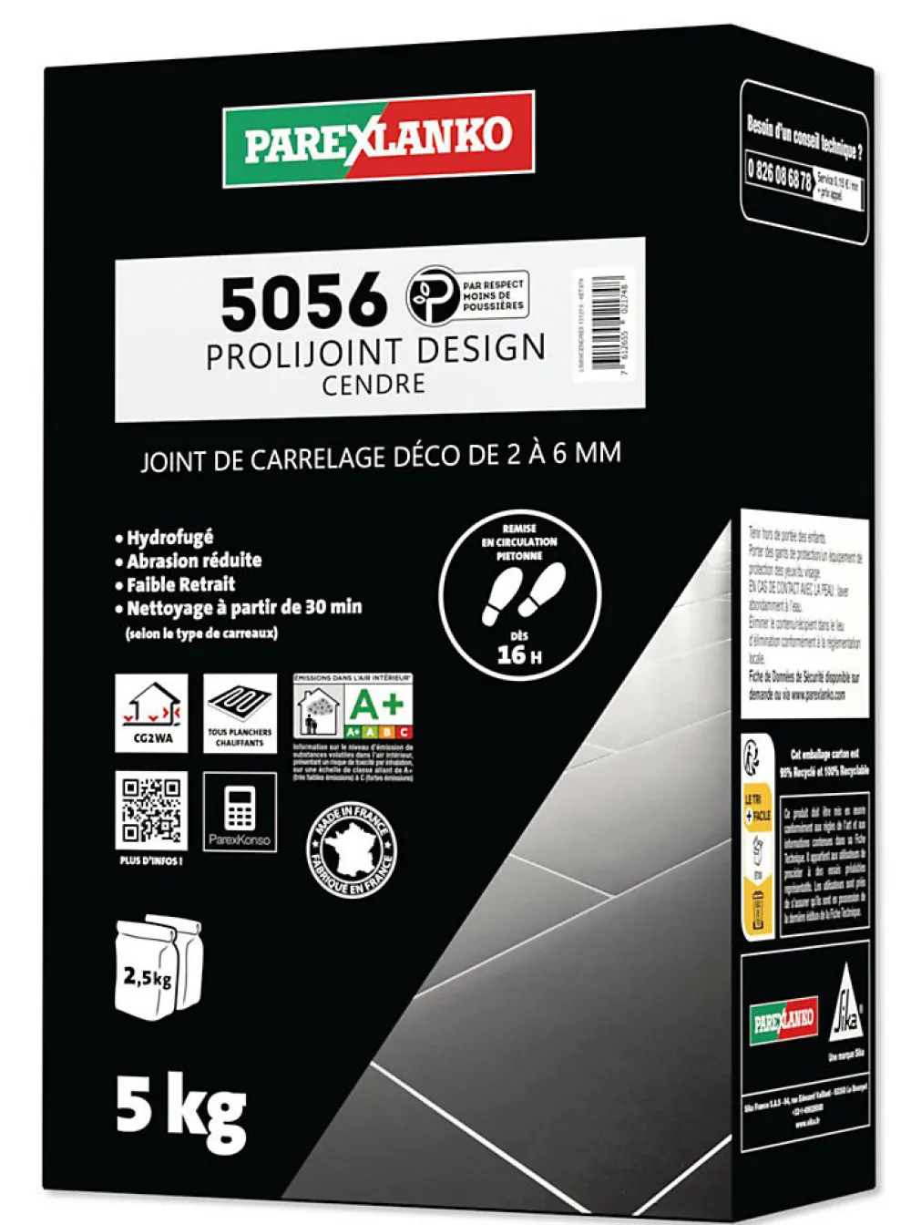 Parexlanko Joint Carrelage Sol<5056 design cendre 5kg