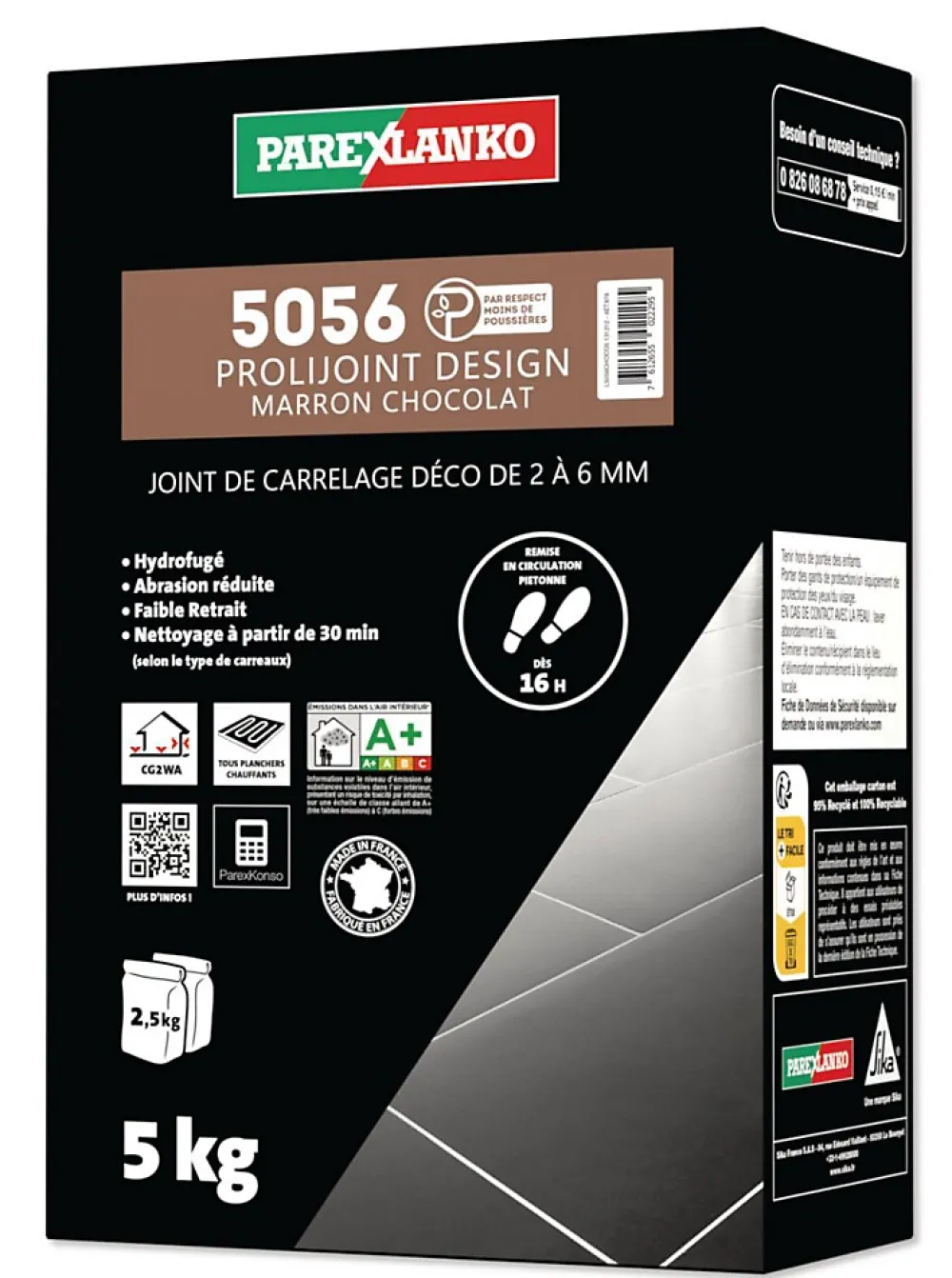 Parexlanko Joint Carrelage Sol<5056 design chocolat 5 kg