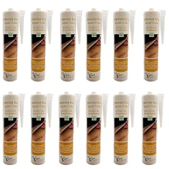 Eternal Parquet Colle Parquet<12 flacons de 310gr ETERNAL KOLL Super colle pour plinthes, panneaux acoustiques et PVC SANS SOLVANTS
