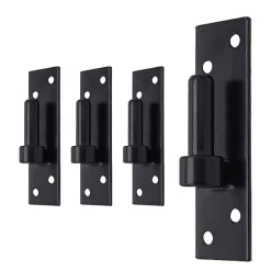 Tirard 4 Gonds sur platine, Noir, Diamètre 14 mm, Acier, pour Volet Battant Bois ou PVC- Volet Battant