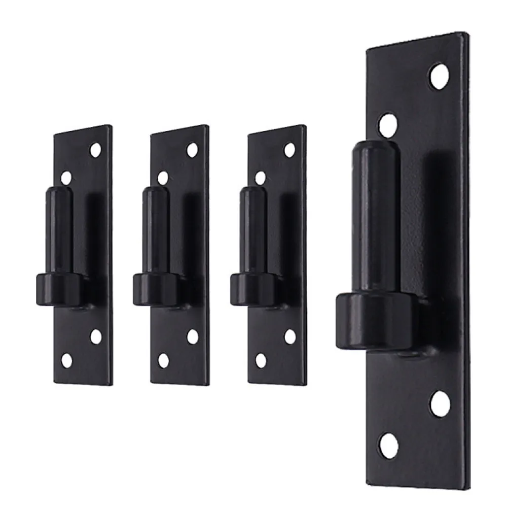 Tirard 4 Gonds sur platine, Noir, Diamètre 14 mm, Acier, pour Volet Battant Bois ou PVC- Volet Battant