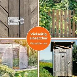 Deko Accesoire Pour Volet<2 loquets à pêne dormant en acier inoxydable avec pênes coulissants pour portes, portails de jardin, acier inoxydable