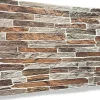 Ikhemalarka Panneau Mural Décoratif<4 m² 10 panneaux PVC 3D effet pierre muraux & de plafond, revêtement imitation carrelage CPVC9