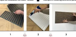 Ikhemalarka Panneau Mural Décoratif<6 m2 12 pièces Panneaux muraux de plafond en polystyrène Effet lamelle Décor Imitation Lamelle Revêtement léger XL Slats Gold