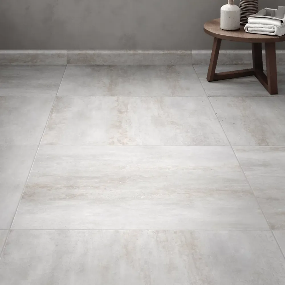 2 Plinthes carrelage effet béton gris L.60 x l.7,5cm x ép.7,4 mm, Upper- Plinthe Pour Carrelage Sol
