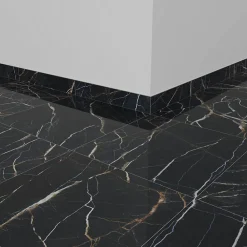 Baldocer Plinthe Pour Carrelage Sol<5 Plinthes carrelage effet marbre noir et doré L.60 x l.10 cm x ép.9 mm, Moonlight