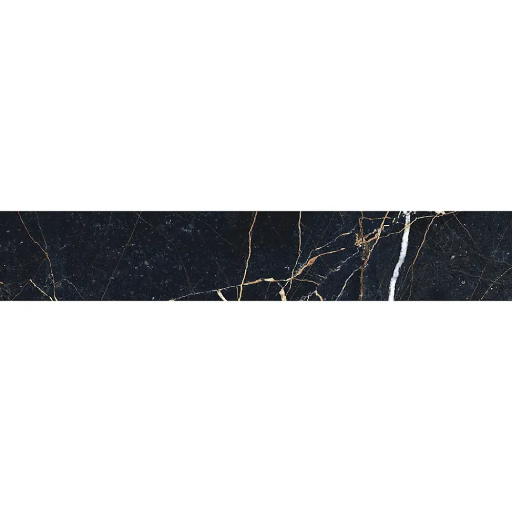 Baldocer Plinthe Pour Carrelage Sol<5 Plinthes carrelage effet marbre noir et doré L.60 x l.10 cm x ép.9 mm, Moonlight