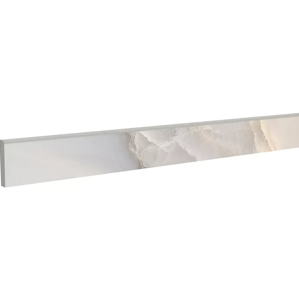 Plinthe Pour Carrelage Sol<5 plinthes carrelage effet marbre beige brillant L.60 x l.7,5 cm x ép.9 mm, Harvey