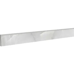 Plinthe Pour Carrelage Sol<5 plinthes carrelage effet marbre blanc/gris brillant L.60 x l.7,5 cm x ép.9 mm, Harvey
