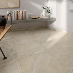 Alaplana Plinthe Pour Carrelage Sol<5 Plinthes en porcelaine effet béton beige mat L.60 x l.7,5 cm x ép.8,5 mm, Nor