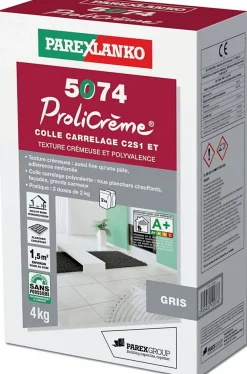 Parexlanko 5074 prolicrem 4kg gris- Colle Carrelage Sol