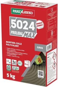 Parexlanko 5024 prolidal max gris 5kg- Joint Carrelage Sol