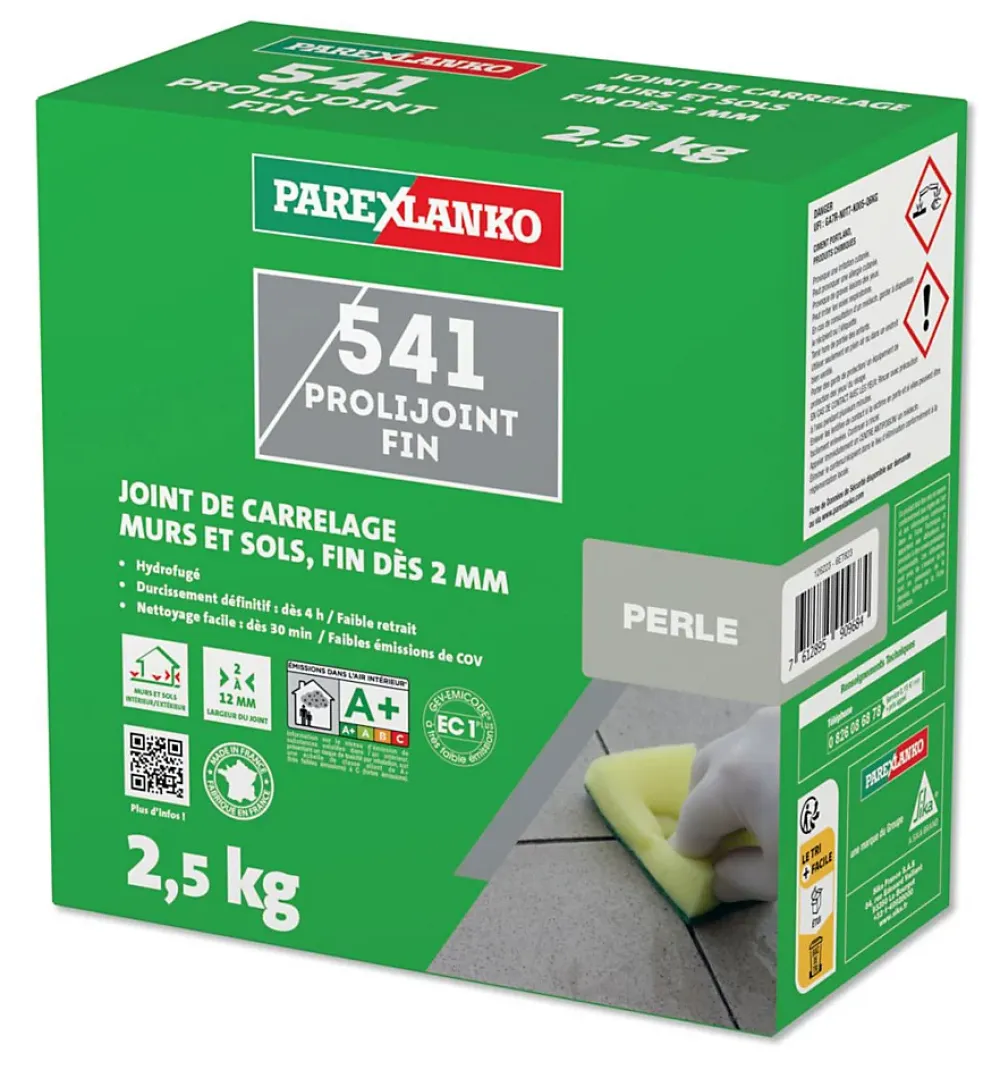 Parexlanko 541 prolijoint fin 2.5kg gris ciment- Joint Carrelage Sol