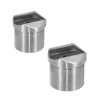 MySystem 2 x Adaptateur pour tube diam. 42,4 à coller sur tube diam. 42,4 x 2 mm - Inox 304- Accessoire D'Escalier
