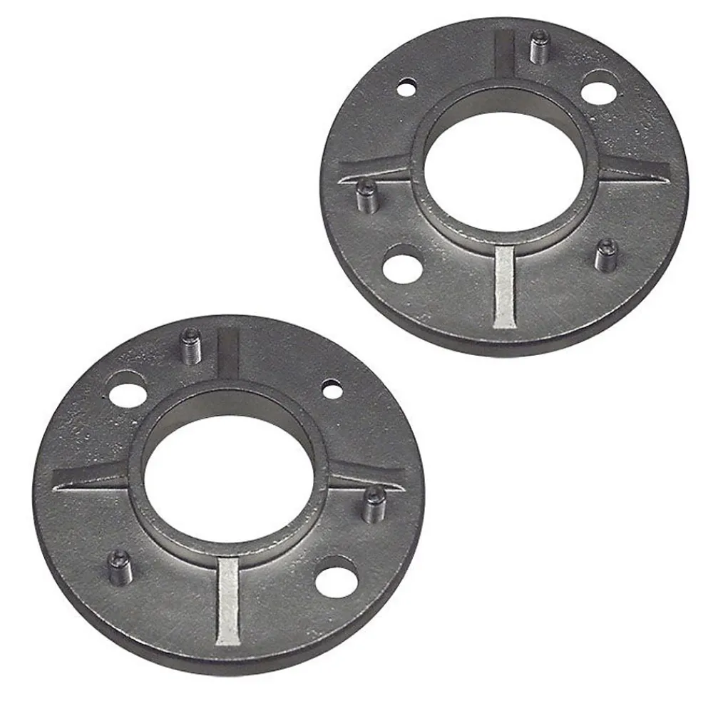 MySystem 2 x Embase diam. 100 mm à souder + 3 vis de réglage - pour tube diam. 42,4 mm - Inox 316- Accessoire D'Escalier