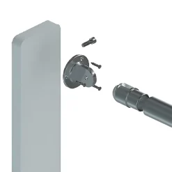 MySystem Accessoire D'Escalier<1 x Embase murale orientable pour tube diam. 42,4 x 2 mm - Inox 304