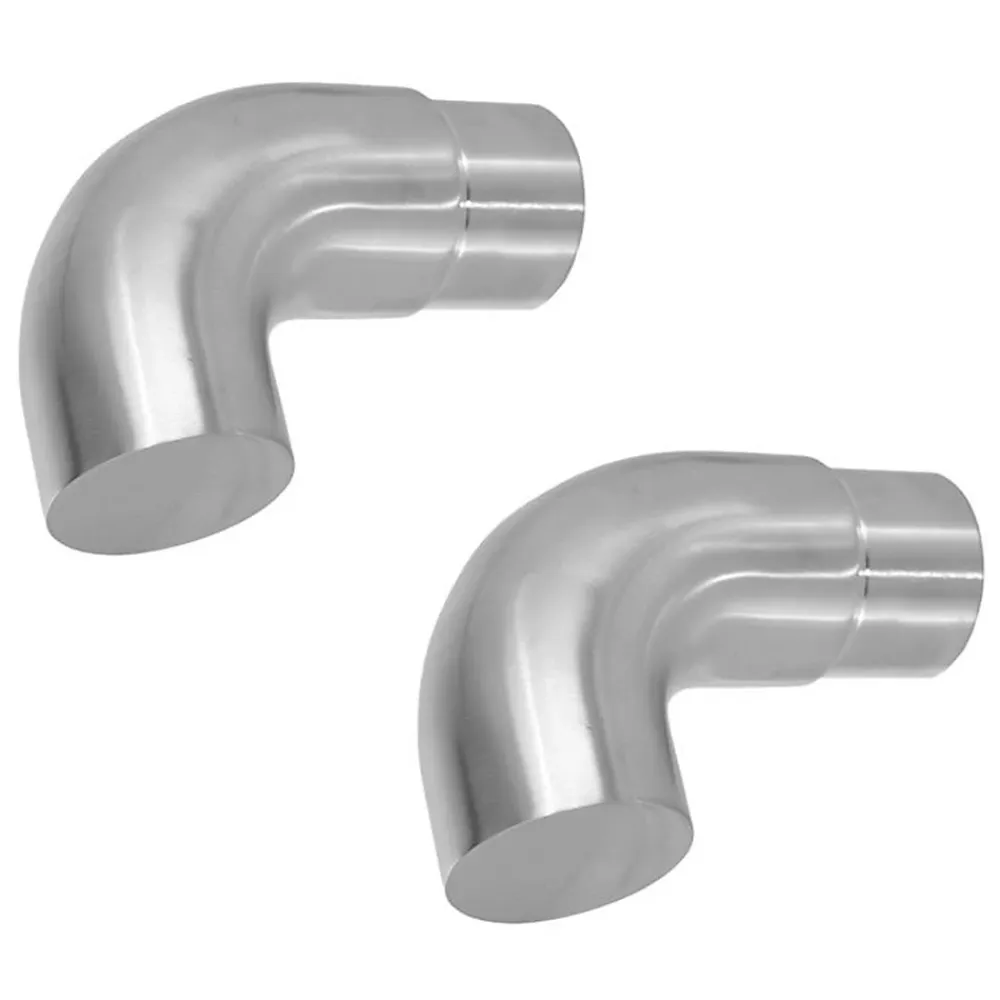 MySystem Accessoire D'Escalier<2 x Embout crosse pour tube diam. 42,4 x 2 mm - Inox 304