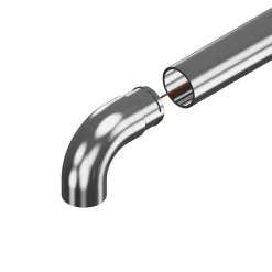 MySystem Accessoire D'Escalier<2 x Embout crosse pour tube diam. 42,4 x 2 mm - Inox 304