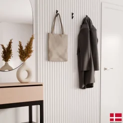 Nordic Acoustics Panneau Tasseau Bois<2 x Panneaux Acoustiques Decoratifs Muraux en Blanc Mat 240x32 cm