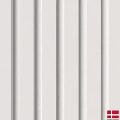 Nordic Acoustics Panneau Tasseau Bois<2 x Panneaux Acoustiques Decoratifs Muraux en Blanc Mat 240x32 cm