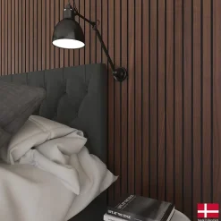 Nordic Acoustics Panneau Tasseau Bois<2 x Panneaux acoustiques decoratifs muraux LUX en noyer classique 240x30 cm