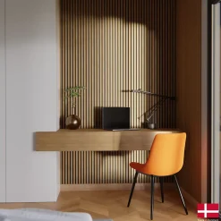 Nordic Acoustics 2 x Panneaux acoustiques decoratifs muraux en plaquage chene veritable 240x32 cm- Panneau Tasseau Bois