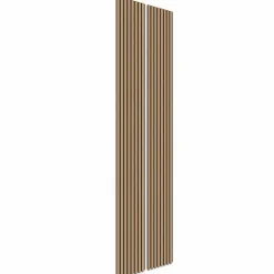 Nordic Acoustics 2 x Panneaux acoustiques decoratifs muraux en plaquage chene veritable 240x32 cm- Panneau Tasseau Bois