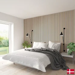 Nordic Acoustics Panneau Tasseau Bois<2 x Panneaux acoustiques décoratifs muraux LUX en chêne Nature Lux 240x30 cm