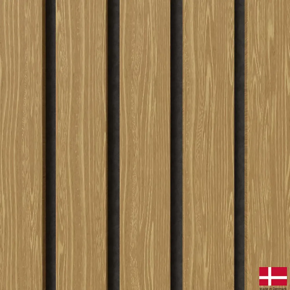 Nordic Acoustics Panneau Tasseau Bois<2 x Panneaux acoustiques décoratifs muraux LUX en chêne Nature Lux 240x30 cm