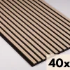 Nordic Acoustics Panneau Tasseau Bois<40 x Panneaux muraux acoustiques décoratifs PRO en tasseau de chêne classique de en 240x60cm