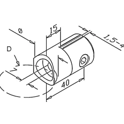 MySystem 2 x Pince à tôle Ep 1,5 à 4 mm - pour Tube diam. 42,4 mm - Inox 304- Garde-Corps, Balustrade
