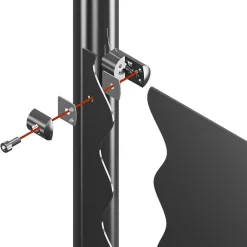 MySystem 2 x Pince à tôle Ep 1,5 à 4 mm - pour Tube diam. 42,4 mm - Inox 304- Garde-Corps, Balustrade