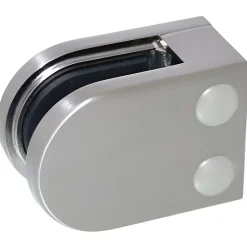 MySystem 4 x Pince à verre plate modèle 05 - Ep. verre 12 mm - Inox 316 brossé GR320- Garde-Corps, Balustrade