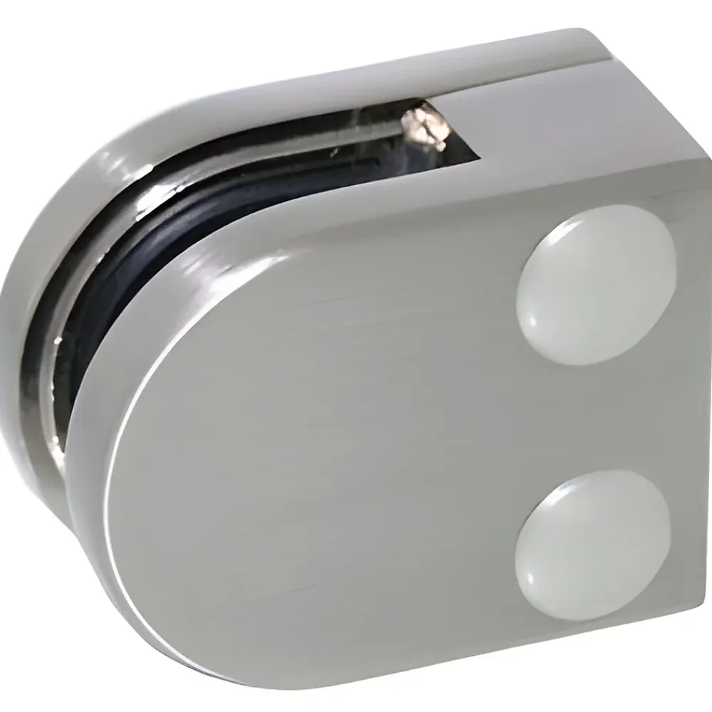 MySystem Garde-Corps, Balustrade<4 x Pince à verre plate modèle 00 - Ep. verre 6 mm - Inox 304 brossé GR320
