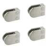 MySystem Garde-Corps, Balustrade<4 x Pince à verre plate modèle 07 - Ep. verre 8 mm - Inox 304 brossé GR320