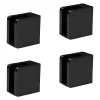MySystem Garde-Corps, Balustrade<4 x Pince à verre plate modèle 21 - Ep. verre 8 mm - Inox noir anthracite