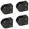 MySystem 4 x Pince à verre plate modèle 00 - Ep. verre 6,76 mm - Inox noir anthracite- Garde-Corps, Balustrade