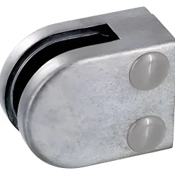 MySystem Garde-Corps, Balustrade<4 x Pince à verre plate modèle 00 - Ep. verre 6 mm - Zamak brut
